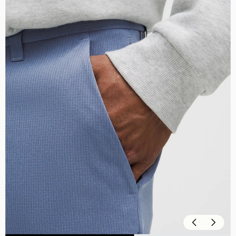 NEW! Lululemon wovenair shorts 38W in color washed denim - Picture 6 of 8